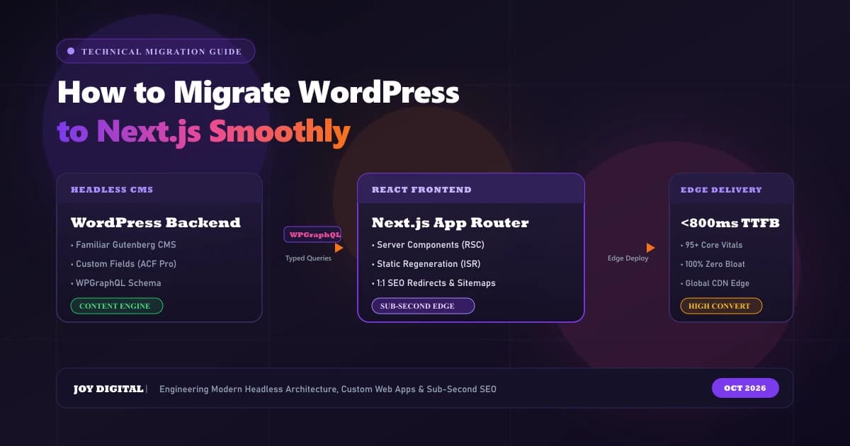 Technical Guide: How to Migrate WordPress to Next.js Smoothly Architecture